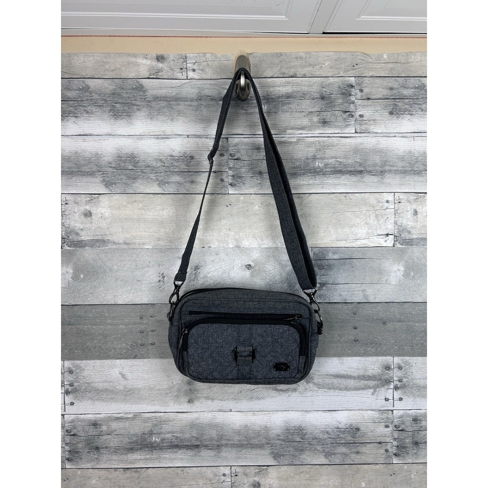 Lug Carousel Gray Crossbody Shoulder Bag Zip Closure - Picture 2 of 8